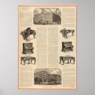 Poster Steinway et fils, Piano Manufacutrants