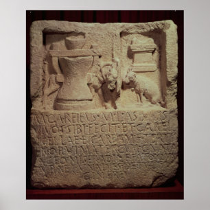 Poster Stele du meunier Marcus Careius Asisa
