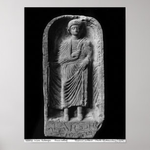 Poster Stèle funéraire d'un homme, découverte à Palmyre