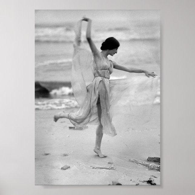 Poster Stella, Danseur, Plage, Vintage (Devant)