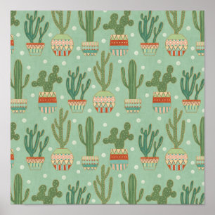 Poster Step de Southwest   Potted Cactus