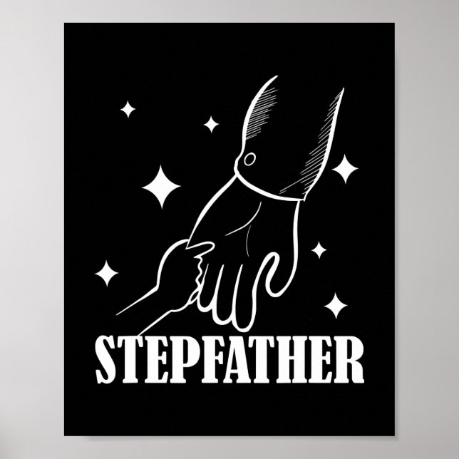 Poster Stepfather Stepdad Fête des pères Étape Papa dit (Devant)