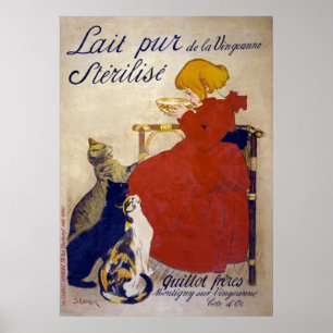 Poster Stérilisé de la Vingeanne, Steinlen de pur de Lait