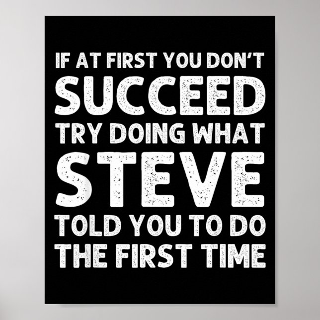 Poster Steve Gift Name D Birthday Funny Christ  (Devant)