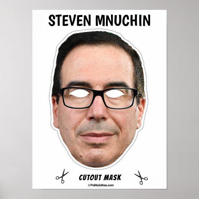 Poster STEVEN MNUCHIN Masque Halloween (Devant)