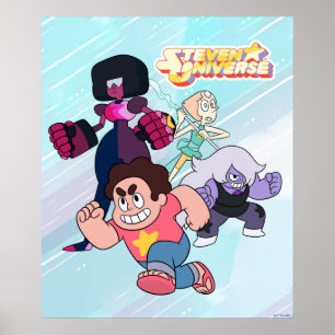 Poster Steven Universe Crystal Gem Group Action