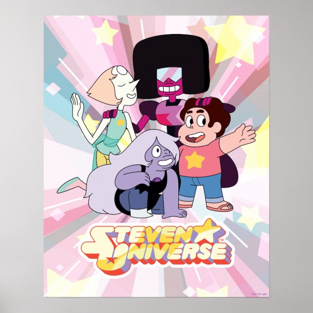 Poster Steven Universe | Crystal Gem Group Huddle (Devant)
