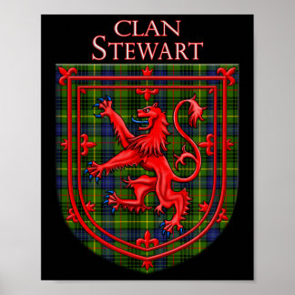 Poster Stewart Chasse Tartan Scottish Plaid