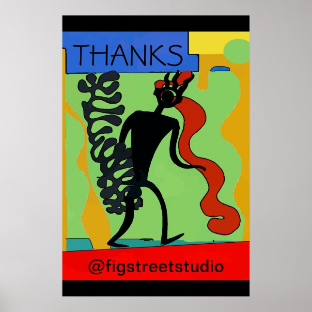 Poster Stick Man, Ajouter du texte, modifier (Devant)