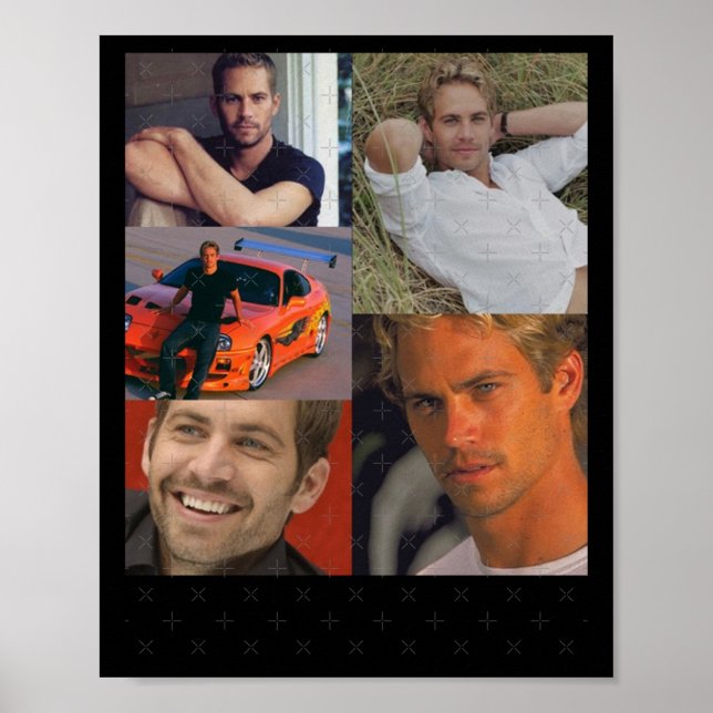 Poster Sticker Collage Paul Walker (Devant)