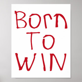 Poster Sticker Né Pour Gagner