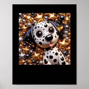 Poster Sticker pour chien dalmate 3d