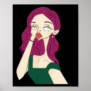 Poster Sticker pour fille divisée