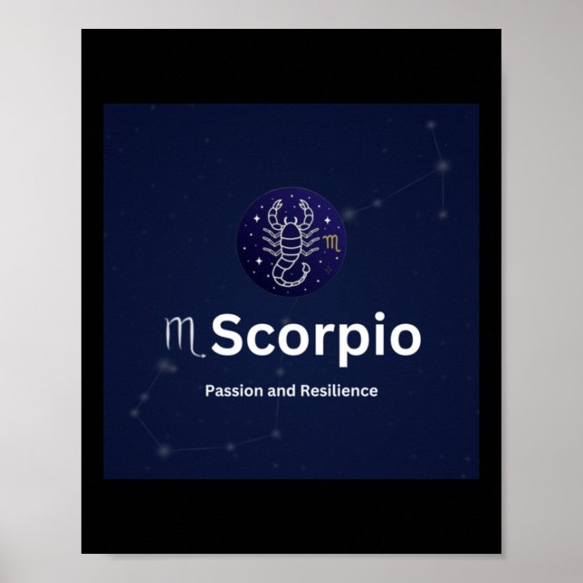Poster Sticker Scorpio Zodiac (Devant)