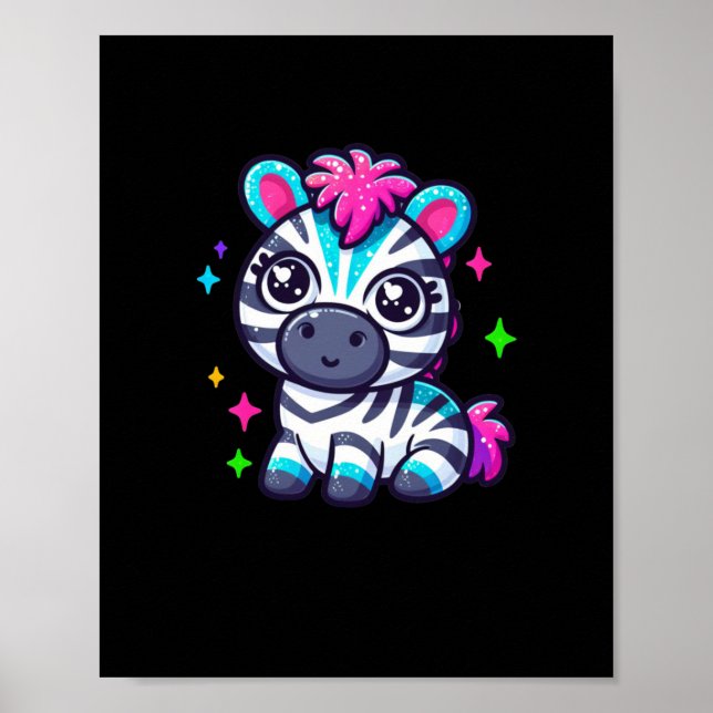 Poster Sticker Zebra (Devant)