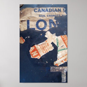 Poster Stickers Vieux Bagages