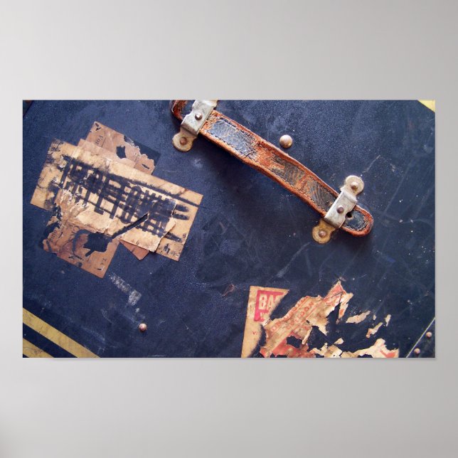 Poster Stickers Vieux Bagages (Devant)