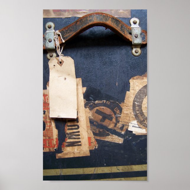 Poster Stickers Vieux Bagages (Devant)