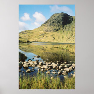 Poster Stickle Tarn réflexions estivales, Lake District.