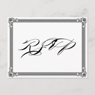 Poster-Stil-Rot-&-Schwarz-DIY-RSVP-Postkarte Einladungspostkarte