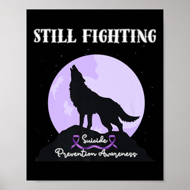 Poster Still Fighting Suicide Prevention Awareness Wolf P (Devant)