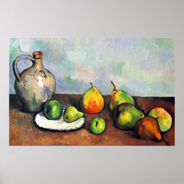 Poster Still Life, Jar et Fruit de Paul Cezanne (Devant)