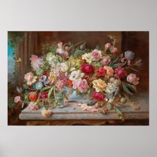 Poster Still Life with Flowers, photo de Hans Zatzka