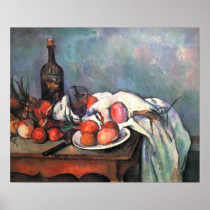 Poster Still life with onions - Paul Cézanne