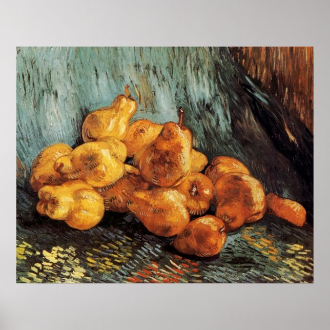 Poster Still Life with Quince Pears de Vincent van Gogh (Devant)