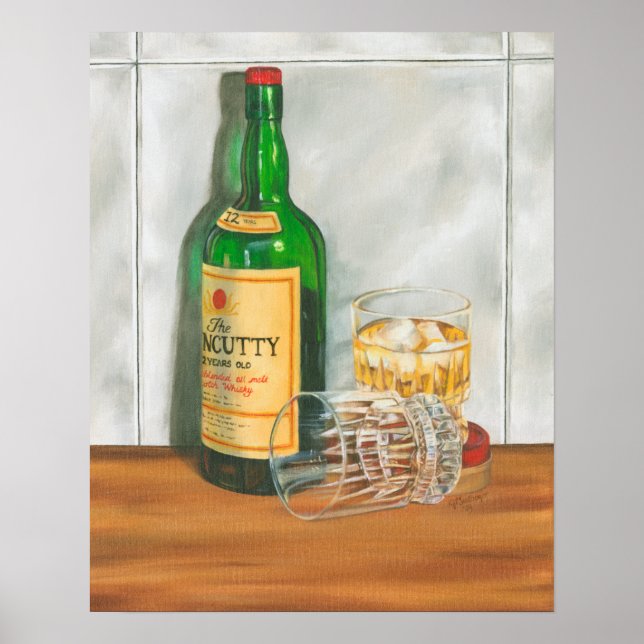 Poster Still Life with Scotch par Jennifer Goldberger (Devant)
