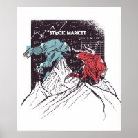 Stock Market Fight Bull contre Bear Trading