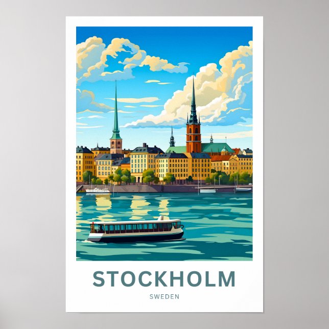 Poster Stockholm Suède Imprimer (Devant)
