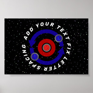 Poster Stone de curling roulant comme l'orbite de la Terr