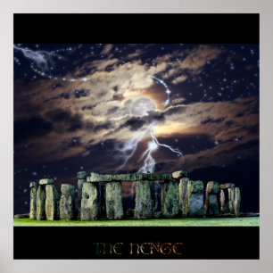 Poster Stonehenge Ancienne Pierre Permanente Art Mystique