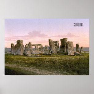 Poster Stonehenge, Angleterre vers 1900