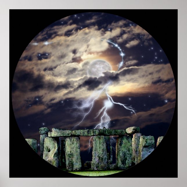 Poster Stonehenge Mystical Druid Art Mytho-Imaginaire (Devant)