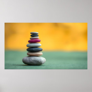 Poster Stones Spirituelles Zen Équilibre Art Thérapeutiqu