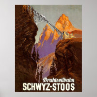 Stoos, chemin de fer, train sur pont, Suisse