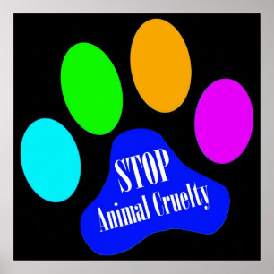 Poster Stop Animal Cruelty (noir)