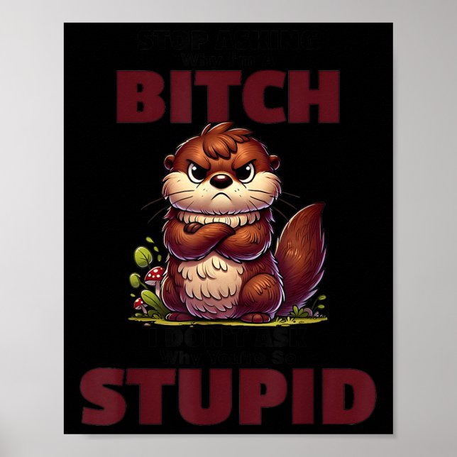 Poster Stop Asking Why I'm A Btch I Don't Ask Why You're  (Devant)