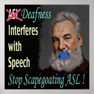 Poster Stop Scapegoating ASL ! 24" x 24"