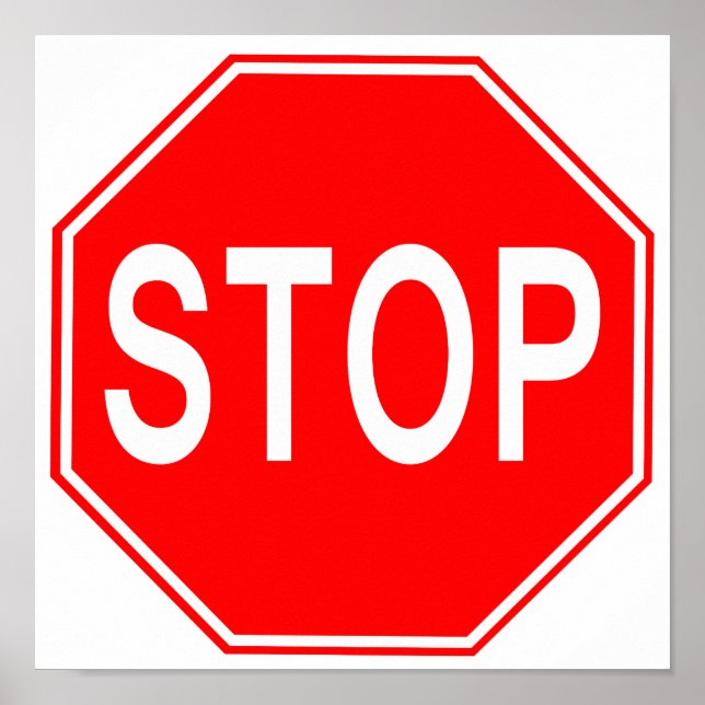Poster Stop Sign (Devant)
