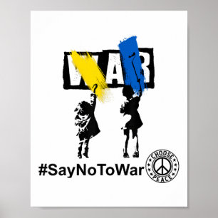Poster Stop War Shirt, les enfants disent Non à War Shirt