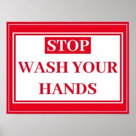 Poster - STOP WASH YOUR HANDS