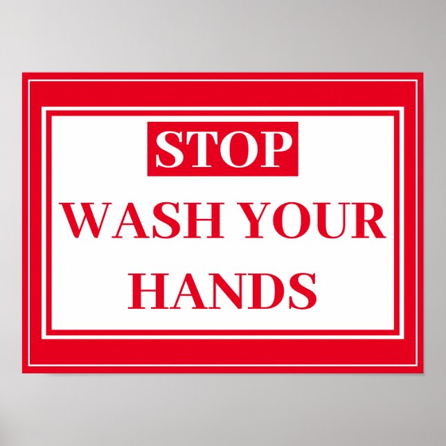 Poster - STOP WASH YOUR HANDS (Vorne)