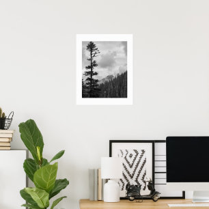 Poster Stormy Mountain Photo noir et blanc