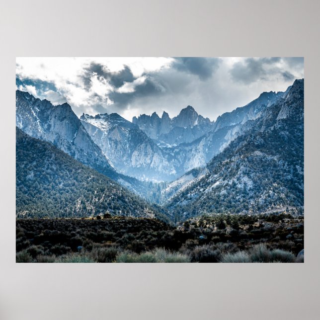 Poster Stormy Mt Whitney De Alabama Hills Matte (Devant)