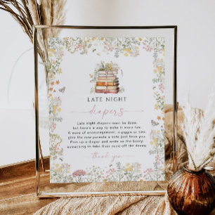Poster Storybook Late Night Diapers Jeu Signal Fleur sauv