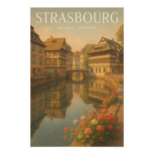Poster Strasbourg — ville romantique de France