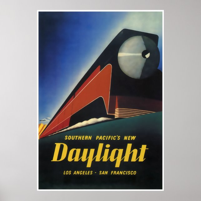POSTER STREAMLINED TRAIN DAYLIGHT EXPRESS 1937 (Devant)